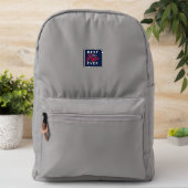 Sport Style Red & Navy Emblem Best Papa Ever Patch (On Backpack)