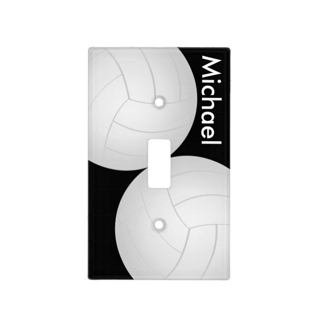 Sport Style Volleyball | DIY Name Light Switch Cover (Front)