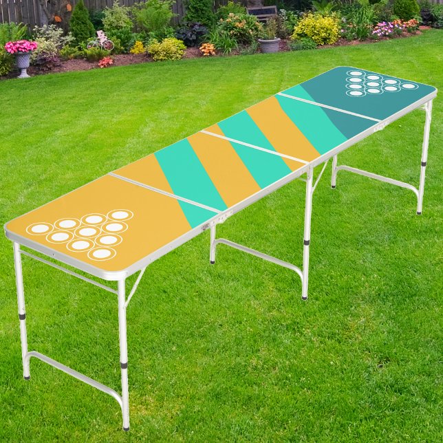 Sport Sunlit Seas Striped Beer Pong Table (Creator Uploaded)