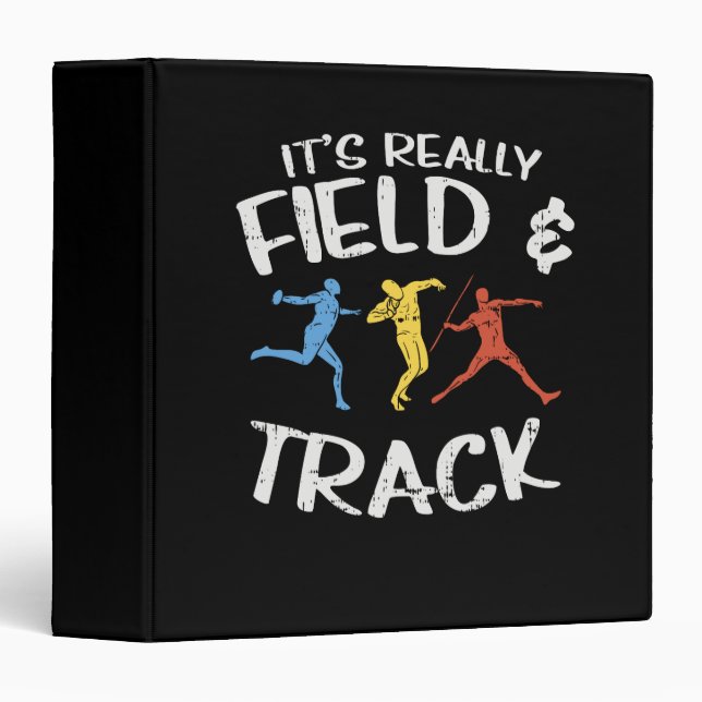 Sport Track And Field Gifts 3 Ring Binder (Front/Spine)