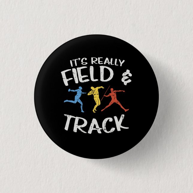 Sport Track And Field Gifts Button (Front)