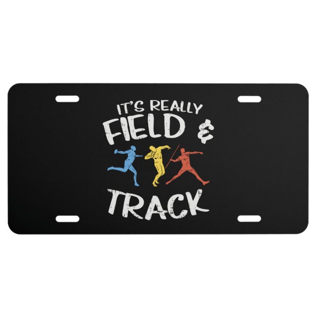 Sport Track And Field Gifts License Plate (Front)