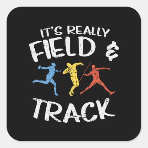 Sport Track And Field Gifts Square Sticker