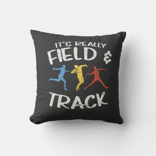 Sport Track And Field Gifts Throw Pillow