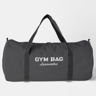 Sport Typography Gym Bag Custom Name