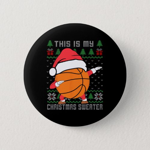 Sport Ugly Design For Men Boys Christmas Basketbal Button