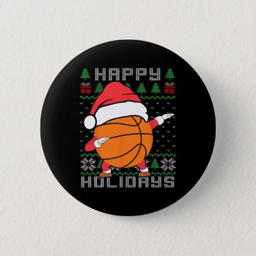 Sport Ugly Design For Men Boys Christmas Basketbal Button