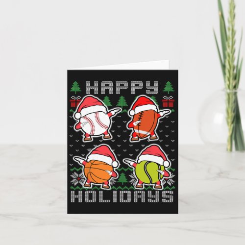 Sport Ugly Design For Men Boys Christmas Basketbal Card