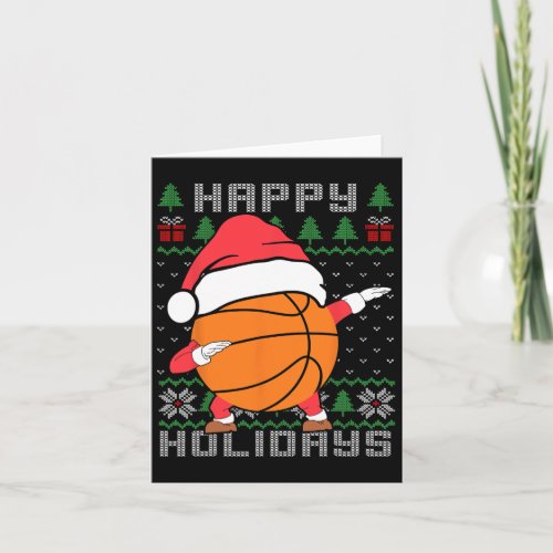 Sport Ugly Design For Men Boys Christmas Basketbal Card