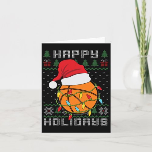 Sport Ugly Design For Men Boys Christmas Basketbal Card