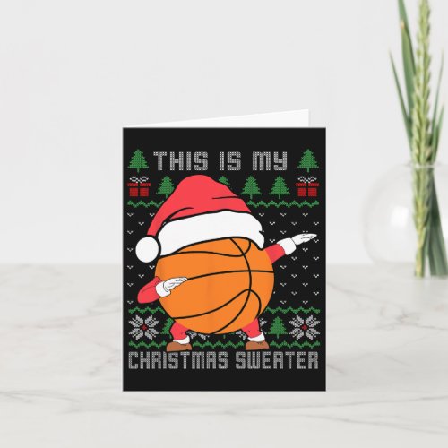 Sport Ugly Design For Men Boys Christmas Basketbal Card