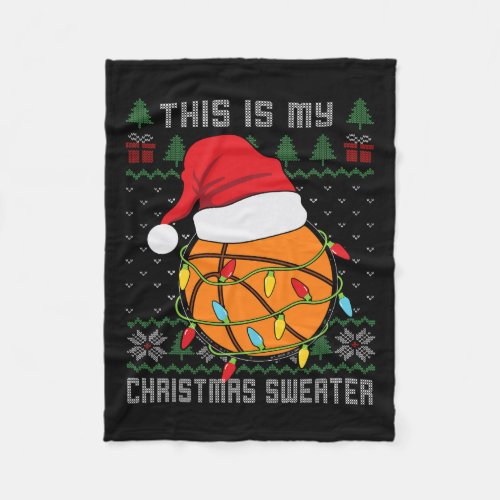 Sport Ugly Design For Men Boys Christmas Basketbal Fleece Blanket