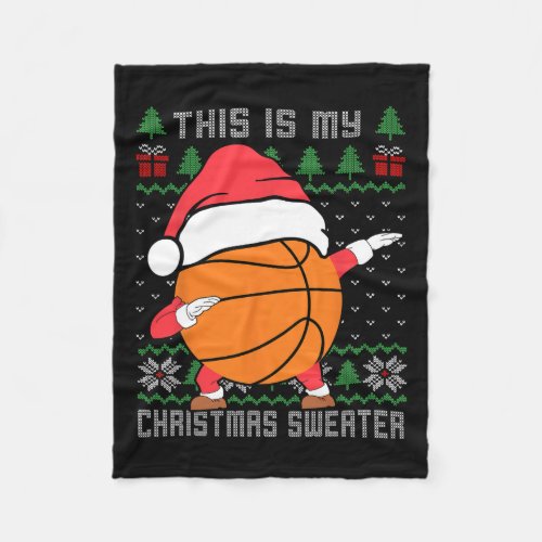 Sport Ugly Design For Men Boys Christmas Basketbal Fleece Blanket