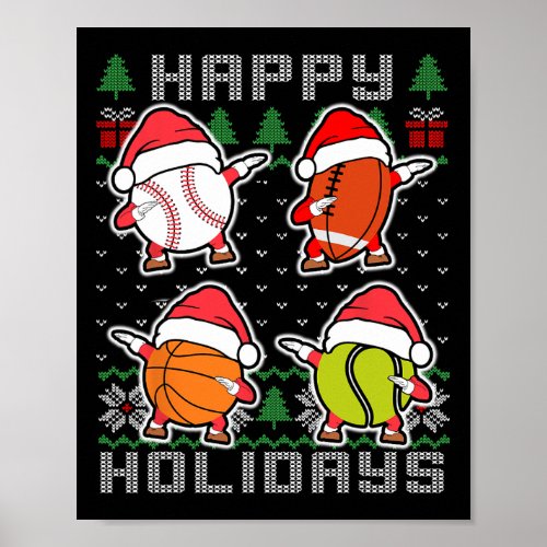 Sport Ugly Design For Men Boys Christmas Basketbal Poster