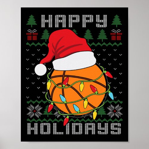 Sport Ugly Design For Men Boys Christmas Basketbal Poster