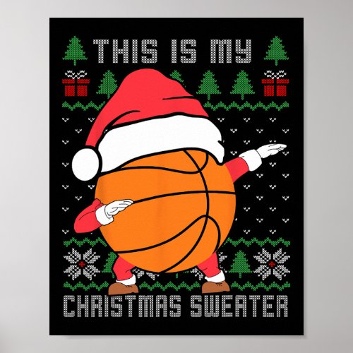 Sport Ugly Design For Men Boys Christmas Basketbal Poster