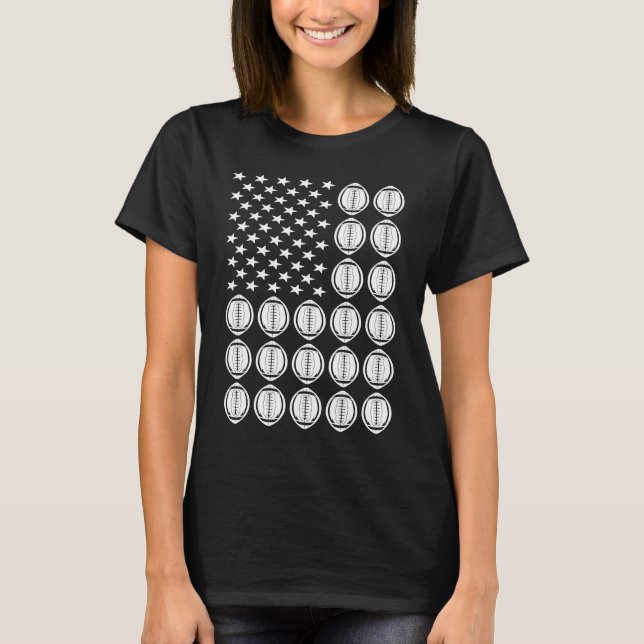 Sport Us Flag American Football  6 T-Shirt (Front)