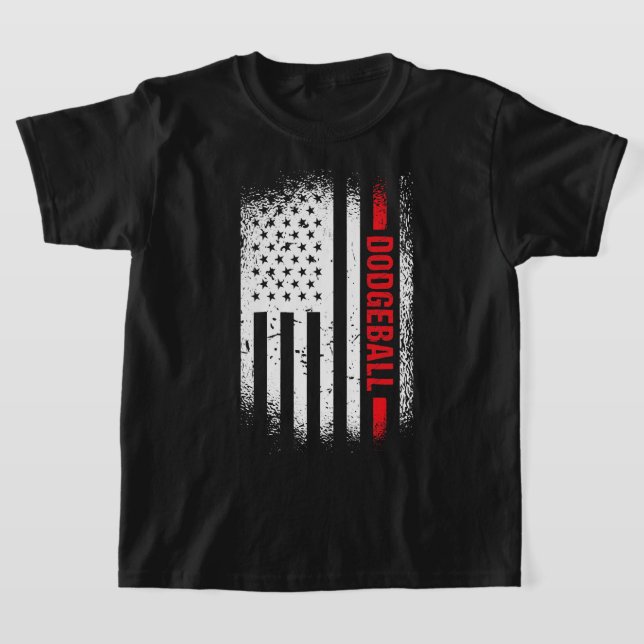 Sport Us Flag Dodgeball 2 T-Shirt (Laydown)