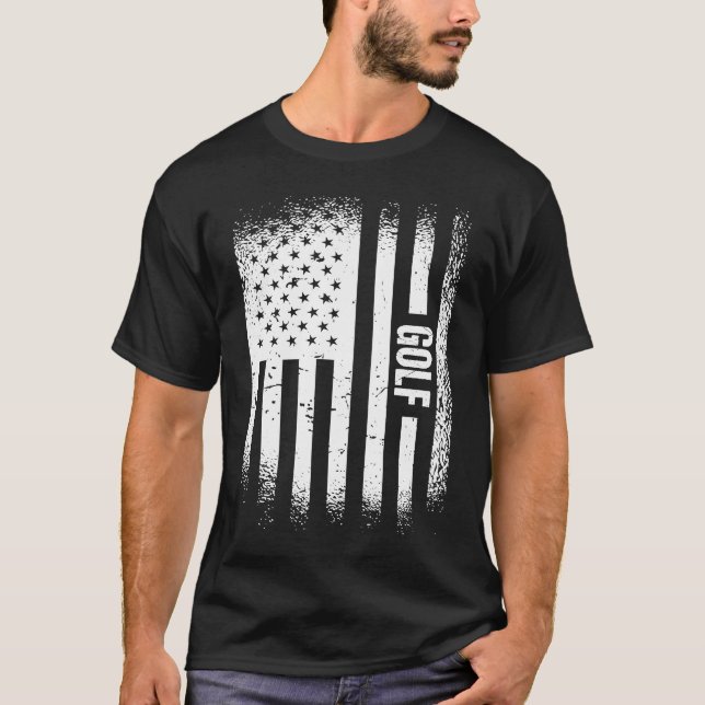 Sport Us Flag Golf  3 T-Shirt (Front)