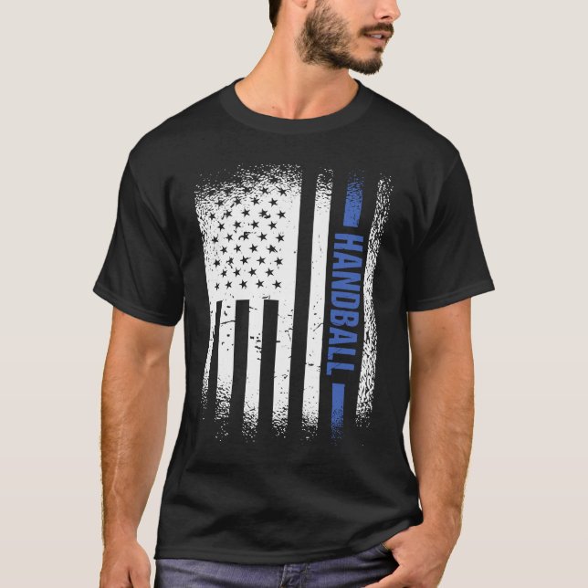 Sport Us Flag Handball  5 T-Shirt (Front)