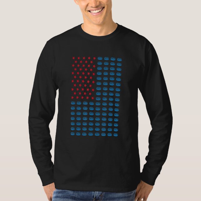Sport Us Flag Ice Hockey_1 T-Shirt (Front)
