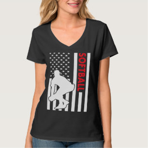 Sport Us Flag Softball T-Shirt