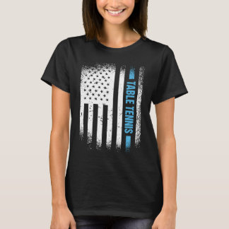 Sport Us Flag Table Tennis  4 T-Shirt