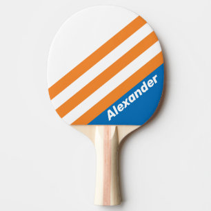Sport Vintage New Amsterdam Stripes with Name Ping Pong Paddle
