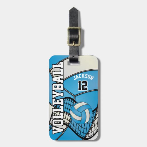 Sport Volleyball  _ Baby Blue Luggage Tag
