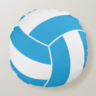Sport Volleyball 🏐- Baby Blue Round Pillow