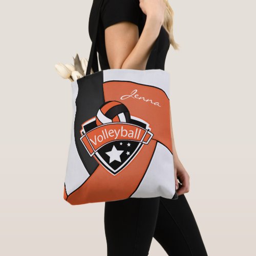 Sport Volleyball  DIY Text _ Orange Tote Bag