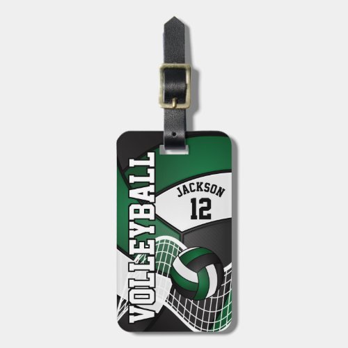 Sport Volleyball  _ Green Luggage Tag