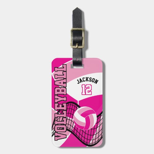 Sport Volleyball  _ Pink Luggage Tag