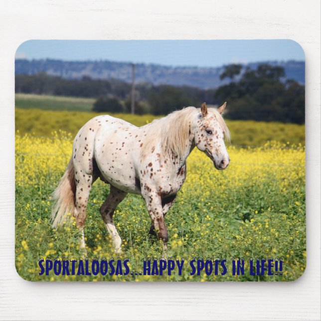 Sportaloosas happy spots in life.. mouse pad (Front)