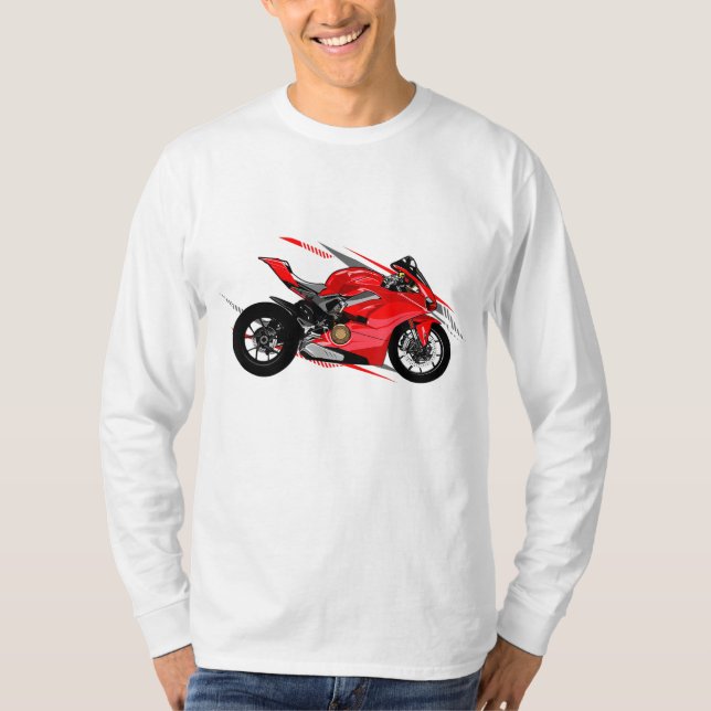 Sportbike & Street Bike Motorcycle T-Shirt (Front)
