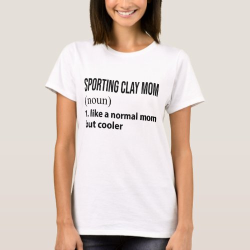 Sporting clay Mom Shooting Funny Sport Vintage Gra T_Shirt