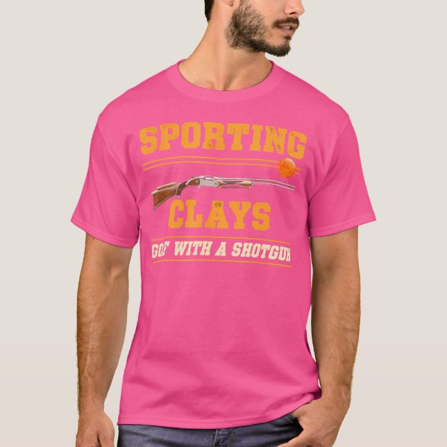 Sporting Clays Shotgun Clay Target Shooting Sports T-Shirt (Front)