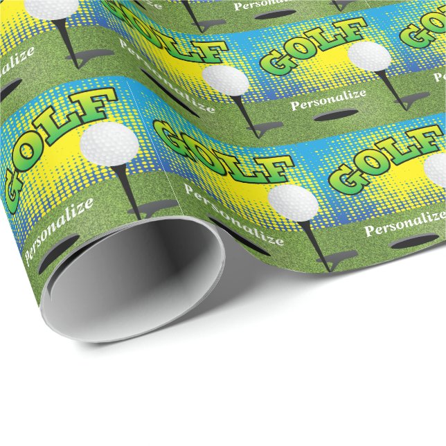 Sporting 🏌️‍♂️ Golf Design Wrapping Paper (Roll Corner)