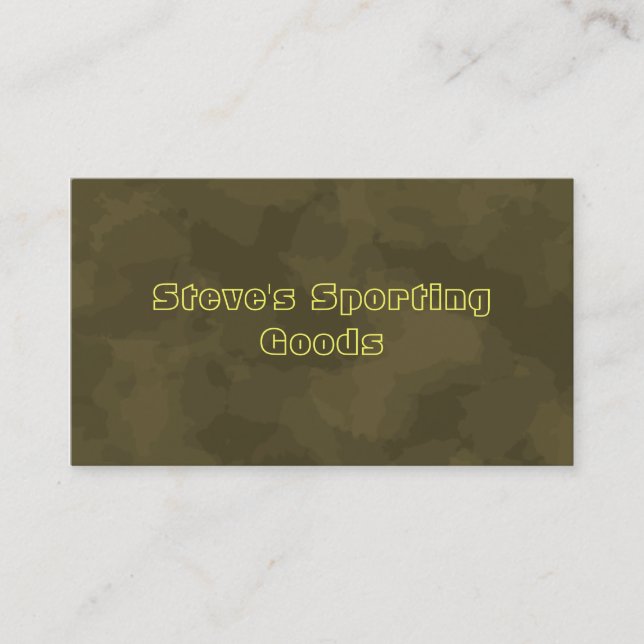Sporting Goods Business Card (Front)