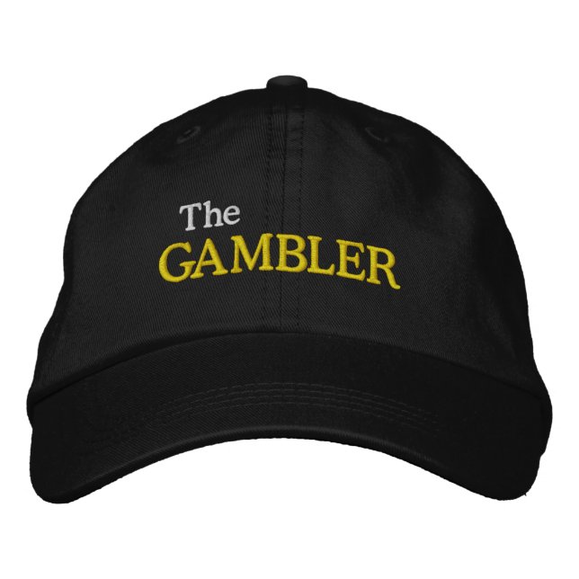 Sporting Goods Golf Accessories THE GAMBLER Style Embroidered Baseball Cap (Front)