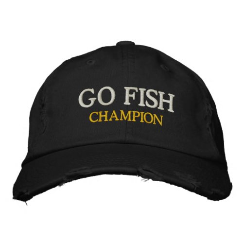 Sporting Goods Golf Board Games GO FISH Embroidered Baseball Cap