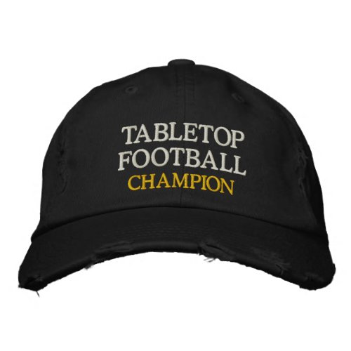 Sporting Goods School Game TABLETOP FOOTBALL CHAMP Embroidered Baseball Cap