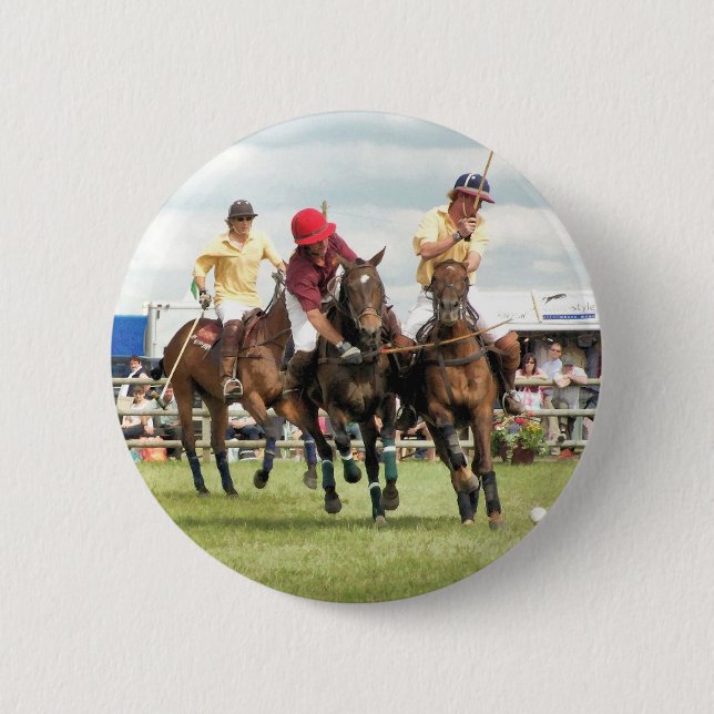 SPORTING HORSES PINBACK BUTTON (Front)