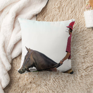 SPORTING HORSES THROW PILLOW