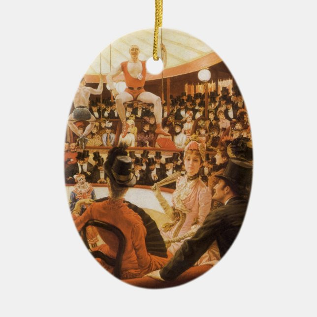 Sporting Ladies (aka Circus Lover) by James Tissot Ceramic Ornament (Front)
