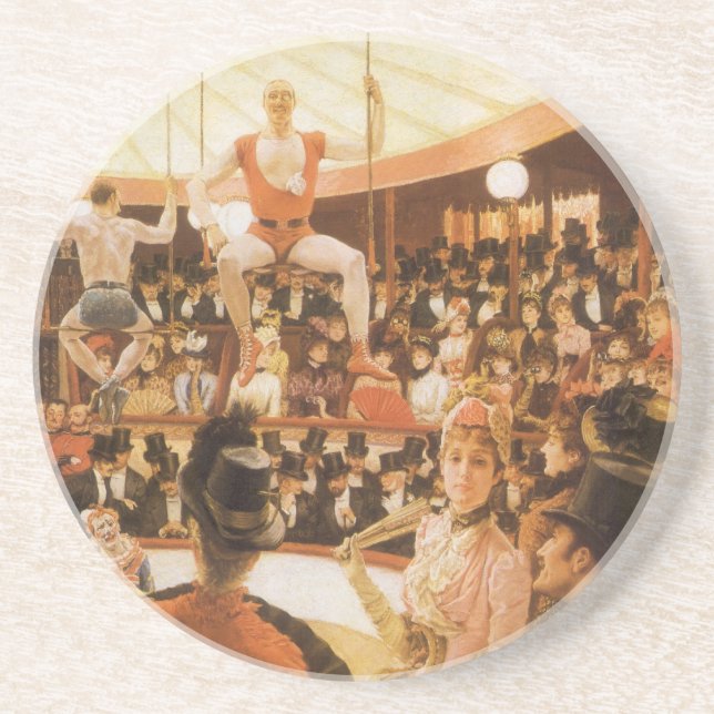 Sporting Ladies (aka Circus Lover) by James Tissot Coaster (Front)
