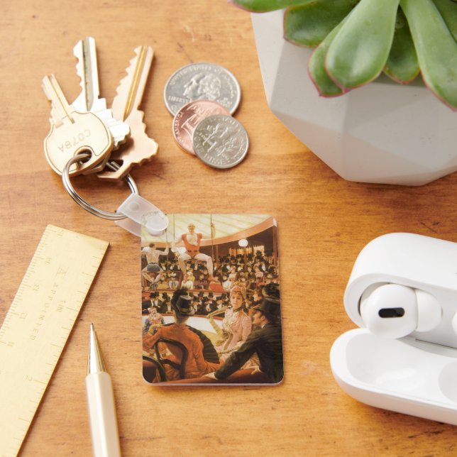 Sporting Ladies (or Circus Lover) by James Tissot Keychain (Desk)