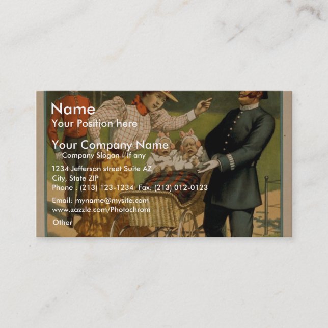 Sporting Life, 'Policeman Doxey's first arrest' Business Card (Front)