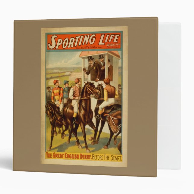 Sporting Life - The Great English Derby Theatre 3 Ring Binder (Front/Inside)