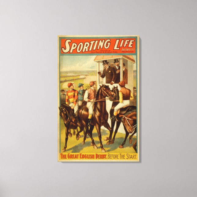 Sporting Life - The Great English Derby Theatre Canvas Print (Front)